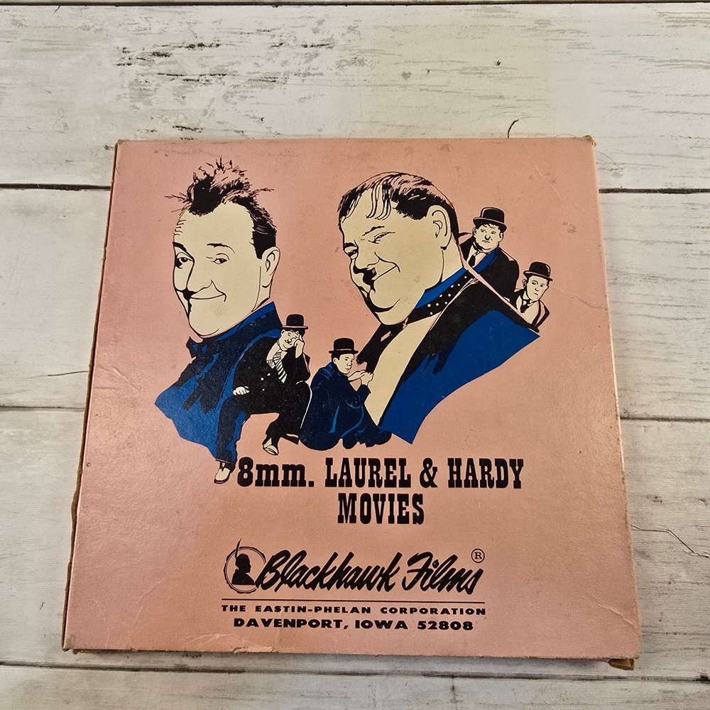 Vintage Blackhawk Films Laurel and Hardy Double Whoopee Super 8mm Movie Reel